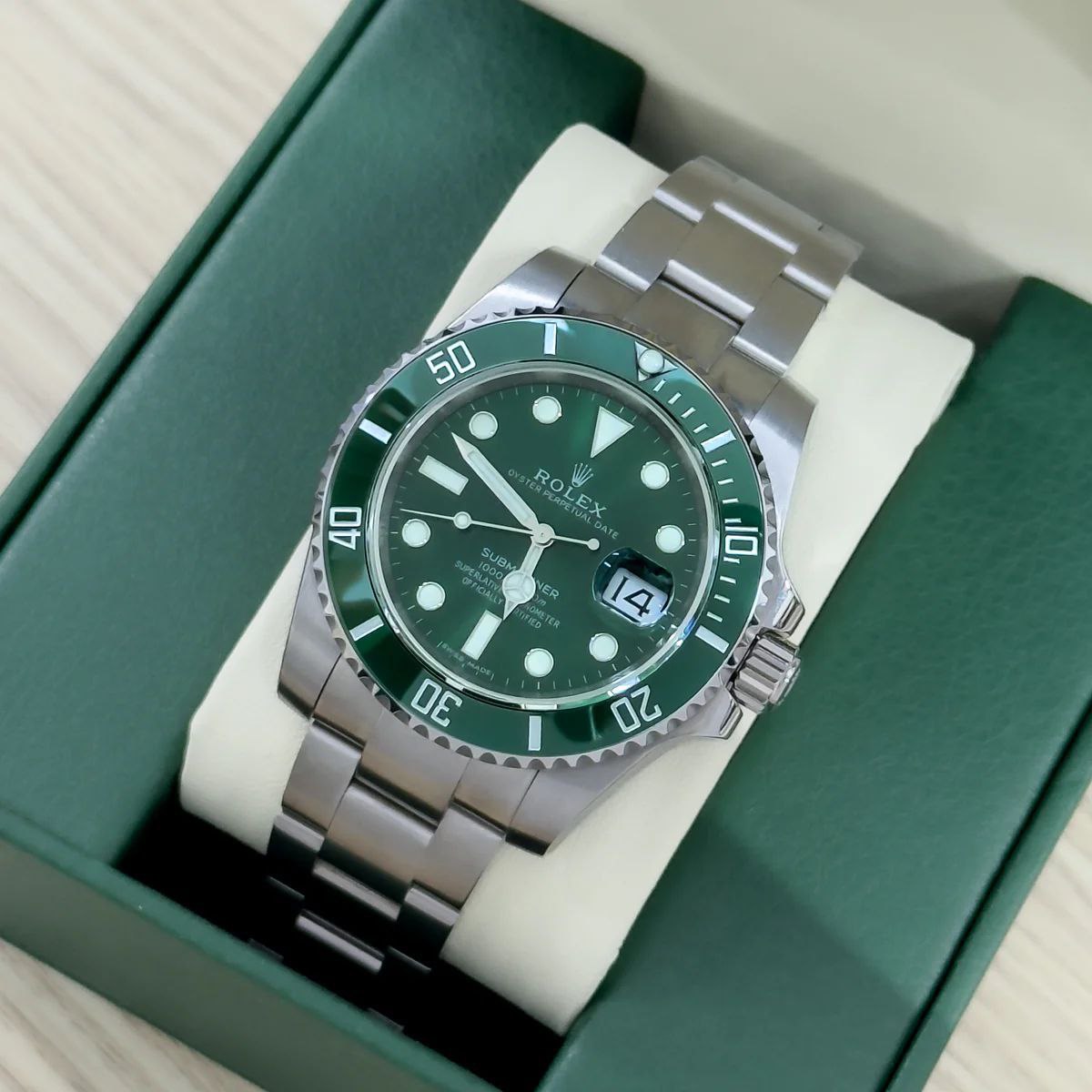 ROLEX SUIZO SUBMARINER VERDE